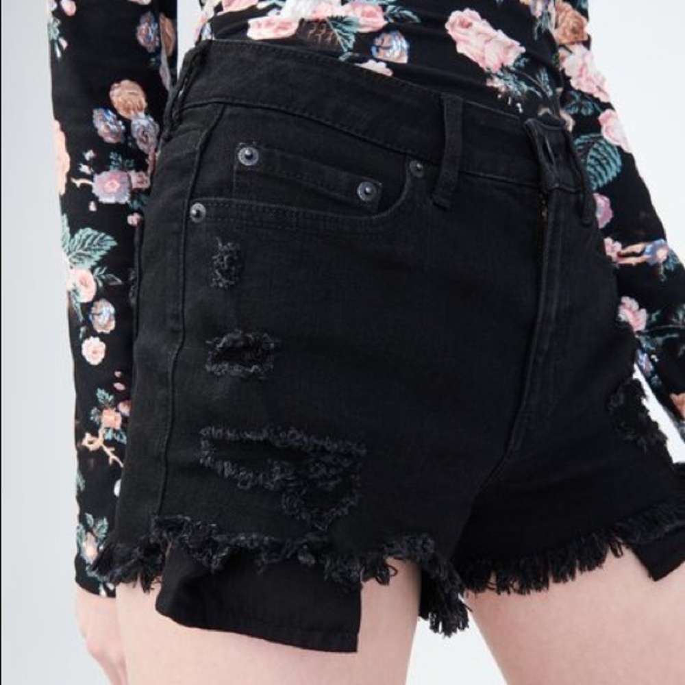 Black high waisted shorts
